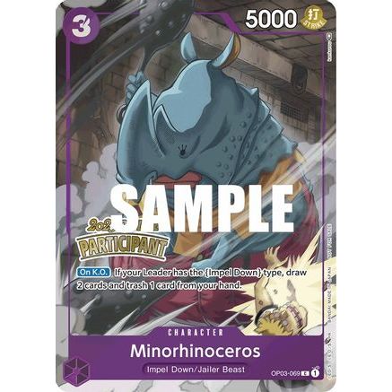 Minorhinoceros (Offline Regional 2023) [Participant] (OP03-069) - One Piece Promotion Cards Foil