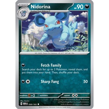Nidorina 30 - SV Scarlet & Violet 151 Reverse Holofoil
