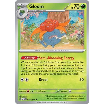 Gloom 44 - SV Scarlet & Violet 151 Reverse Holofoil