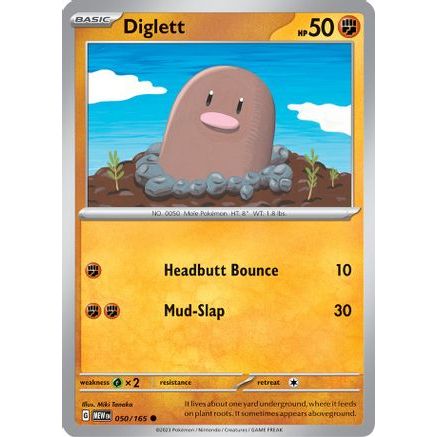 Diglett 50 - SV Scarlet & Violet 151 Reverse Holofoil