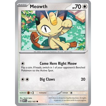 Meowth 52 - SV Scarlet & Violet 151