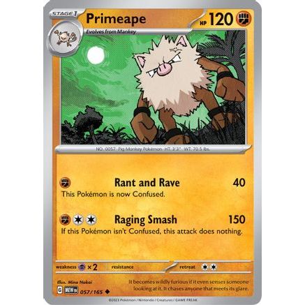 Primeape 57 - SV Scarlet & Violet 151 Reverse Holofoil