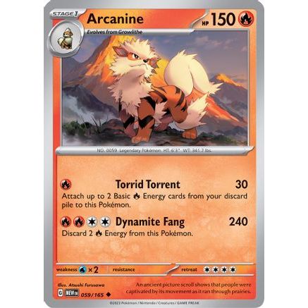 Arcanine 59 - SV Scarlet & Violet 151 Reverse Holofoil