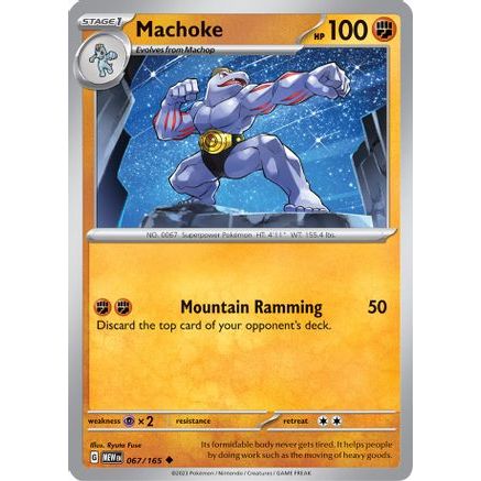 Machoke - 067/165 67 - SV Scarlet & Violet 151 Reverse Holofoil