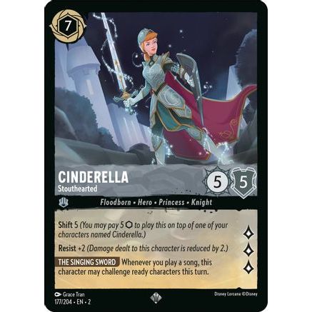 Cinderella - Stouthearted (177/204) - Rise of the Floodborn Cold Foil