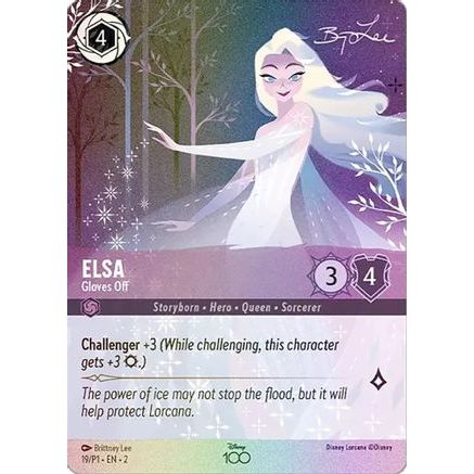 Elsa - Gloves Off (Alternate Art) (19) - Disney100 Promos Holofoil