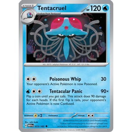 Tentacruel 73 - SV Scarlet & Violet 151 Reverse Holofoil