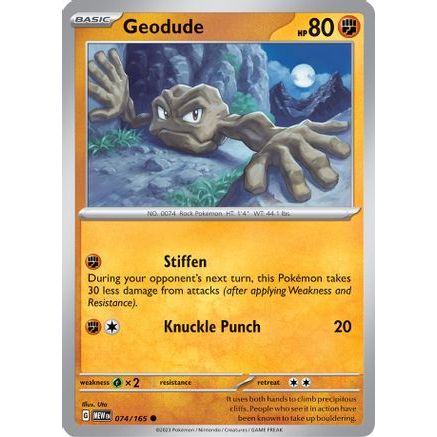 Geodude 74 - SV Scarlet & Violet 151 Reverse Holofoil
