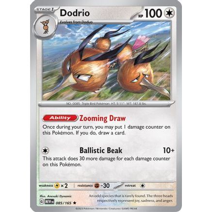 Dodrio 85 - SV Scarlet & Violet 151 Reverse Holofoil