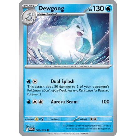 Dewgong 87 - SV Scarlet & Violet 151 Reverse Holofoil