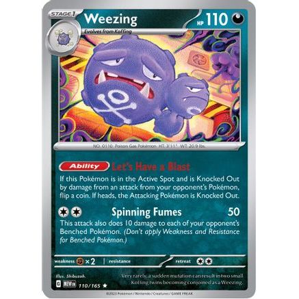 Weezing 110 - SV Scarlet & Violet 151 Reverse Holofoil