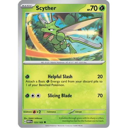 Scyther 123 - SV Scarlet & Violet 151 Reverse Holofoil