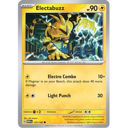 Electabuzz 125 - SV Scarlet & Violet 151 Reverse Holofoil