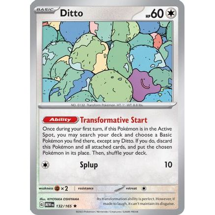 Ditto 132 - SV Scarlet & Violet 151 Reverse Holofoil