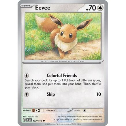 Eevee 133 - SV Scarlet & Violet 151 Reverse Holofoil
