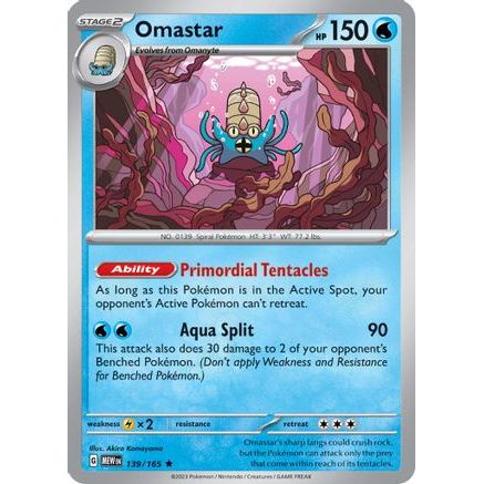 Omastar 139 - SV Scarlet & Violet 151 Holofoil