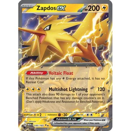 Zapdos ex - 145/165 145 - SV Scarlet & Violet 151 Holofoil
