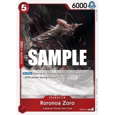 Roronoa Zoro (OP04-015) - Kingdoms of Intrigue Foil