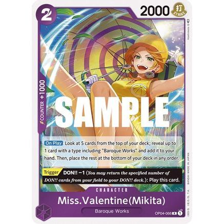 Miss.Valentine(Mikita) (OP04-066) - Kingdoms of Intrigue Foil