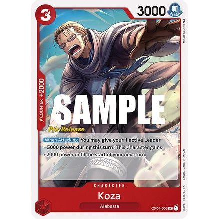 Koza (OP04-006) - Kingdoms of Intrigue Pre-Release Cards