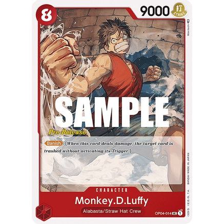 Monkey.D.Luffy (OP04-014) - Kingdoms of Intrigue Pre-Release Cards