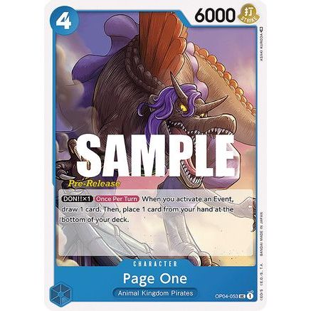 Page One (OP04-053) - Kingdoms of Intrigue Pre-Release Cards