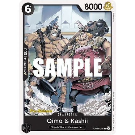Oimo & Kashii (OP04-078) - Kingdoms of Intrigue Pre-Release Cards