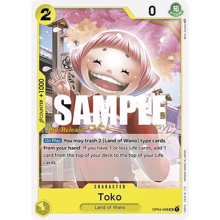 Toko (OP04-098) - Kingdoms of Intrigue Pre-Release Cards