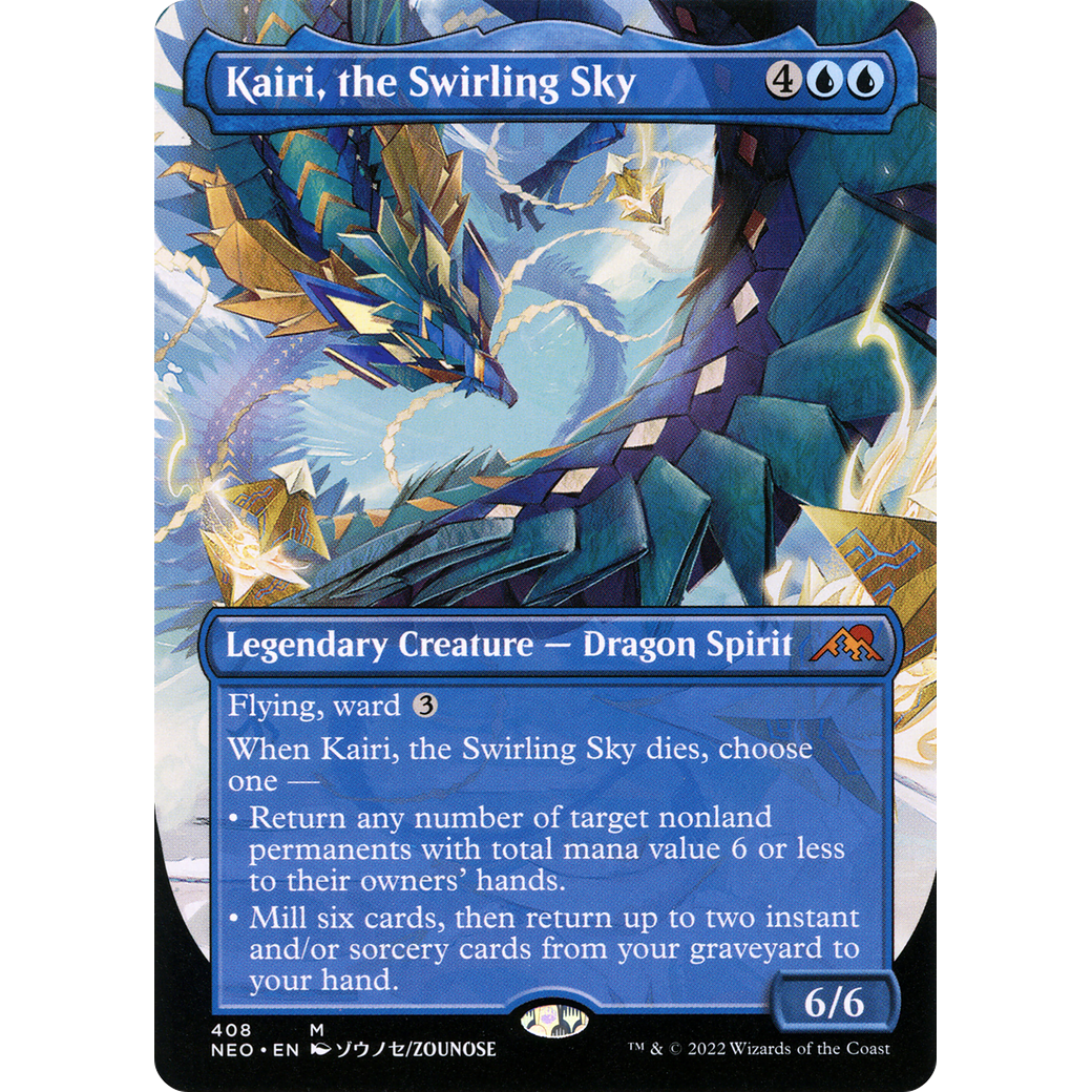 Kairi, the Swirling Sky (NEO-408) - Kamigawa: Neon Dynasty (Borderless) Foil