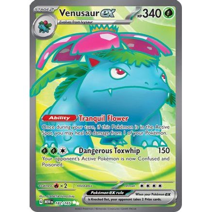 Venusaur ex - 182/165 182 - SV Scarlet & Violet 151 Holofoil