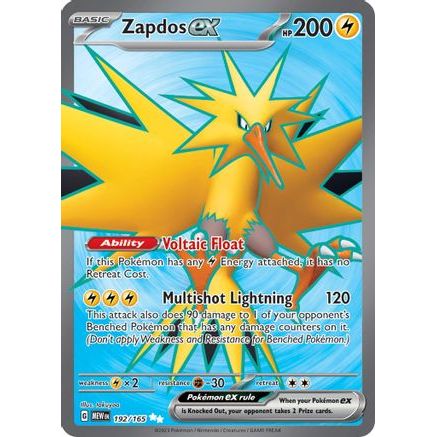 Zapdos ex - 192/165 192 - SV Scarlet & Violet 151 Holofoil