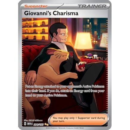 Giovanni's Charisma - 204/165 204 - SV Scarlet & Violet 151 Holofoil