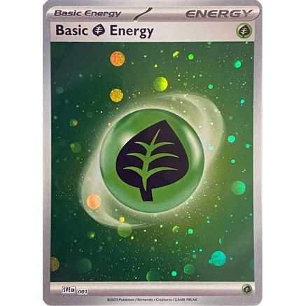 Basic Grass Energy (Cosmos Holo) 1 - SV01 Scarlet & Violet Base Set Holofoil