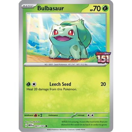 Bulbasaur - 001/165 (Best Buy Exclusive) 1 - Miscellaneous Cards & Products Reverse Holofoil