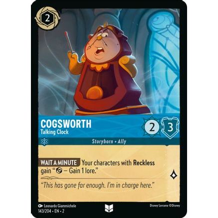 Cogsworth - Talking Clock (143/204) - Rise of the Floodborn Cold Foil