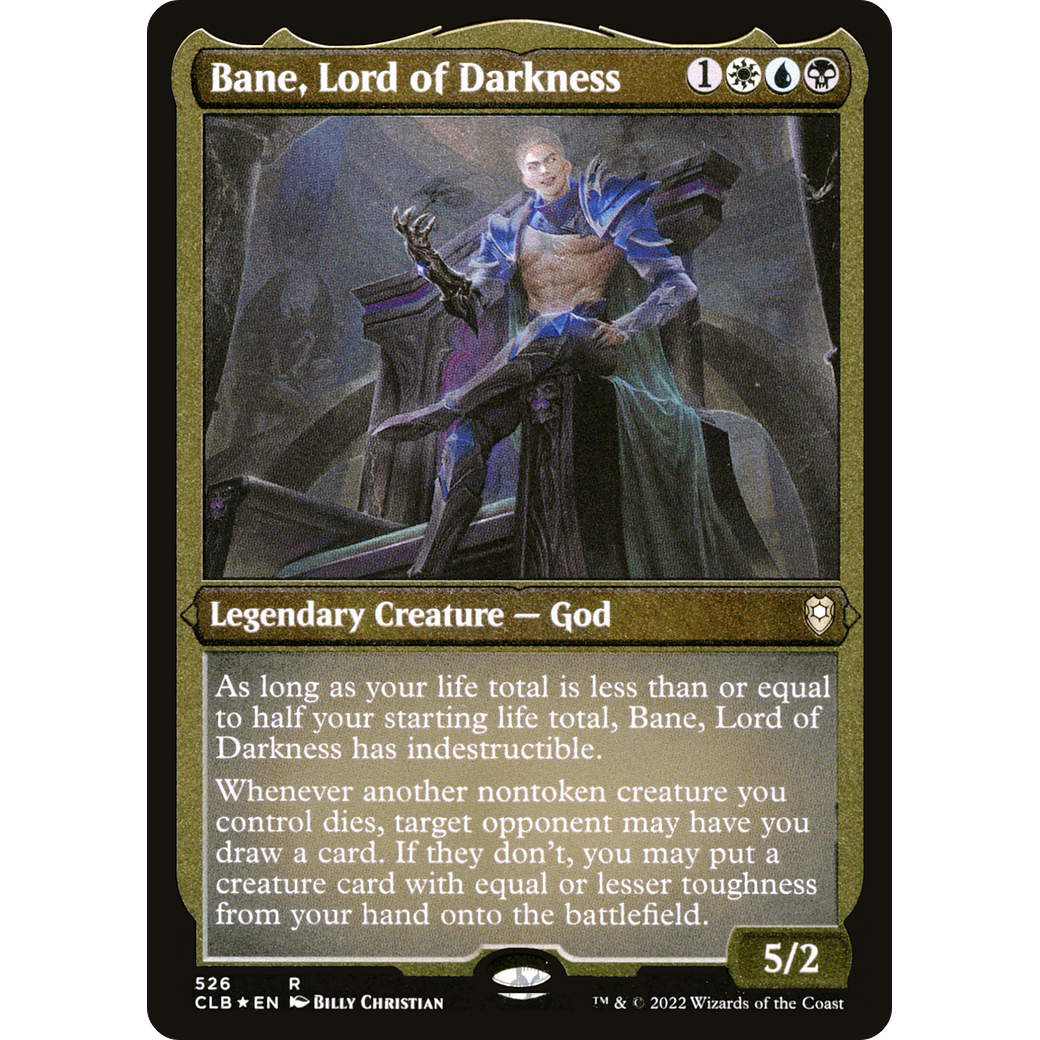 Bane, Lord of Darkness (CLB-526) - Commander Legends: Battle for Baldur's Gate Etched Foil