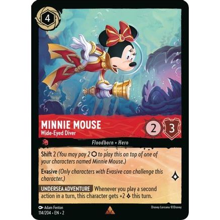 Minnie Mouse - Wide-Eyed Diver (114/204) - Rise of the Floodborn Cold Foil