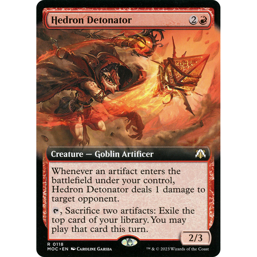 Hedron Detonator (Extended Art) (MOC-118) - March of the Machine Commander: (Extended Art) Foil