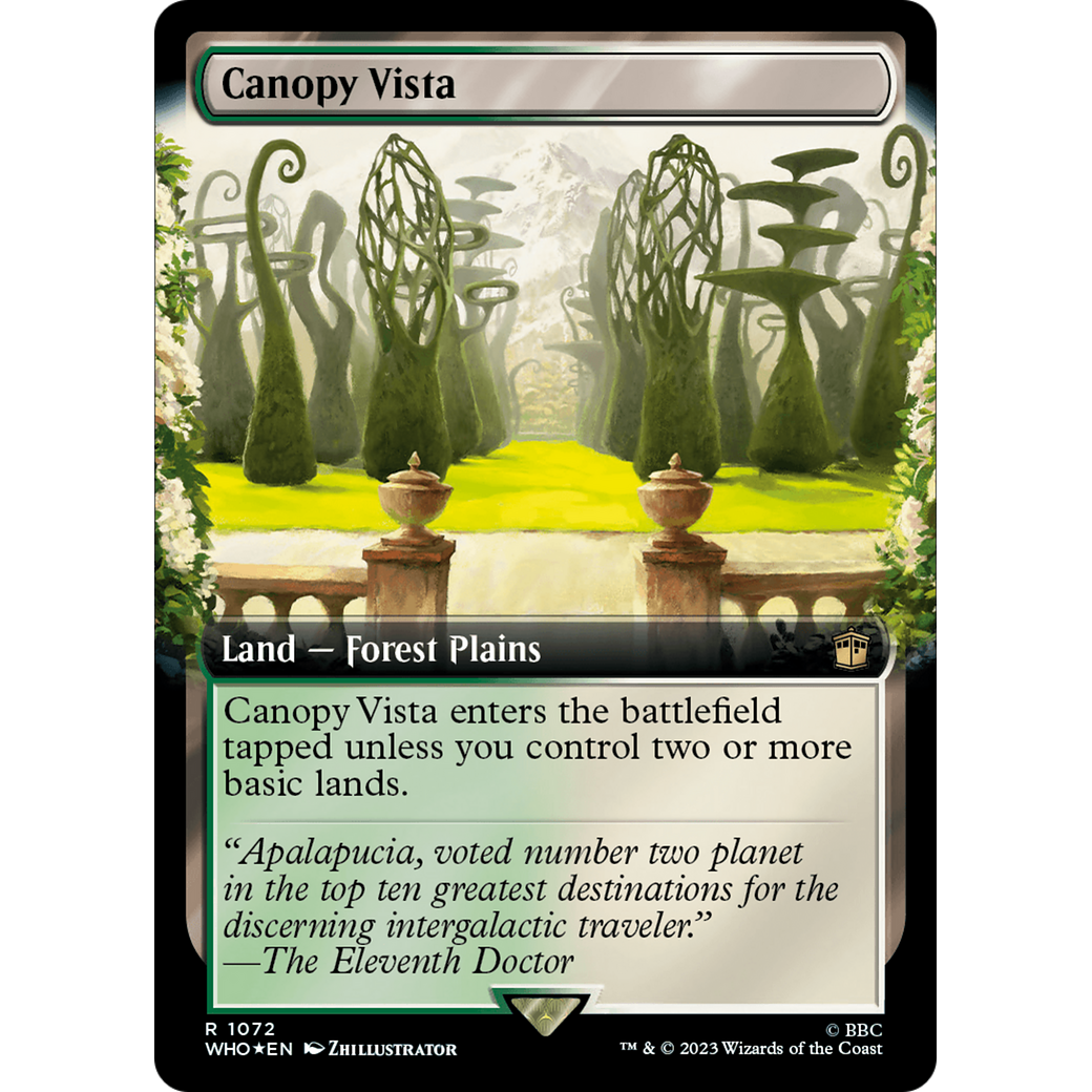 Canopy Vista (Extended Art) (Surge Foil) (WHO-1072) - Doctor Who: (Extended Art) Foil