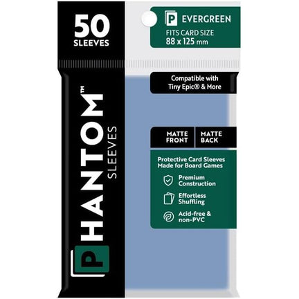 Phantom Sleeves: Evergreen Matte/Matte 50ct 88mmx125mm
