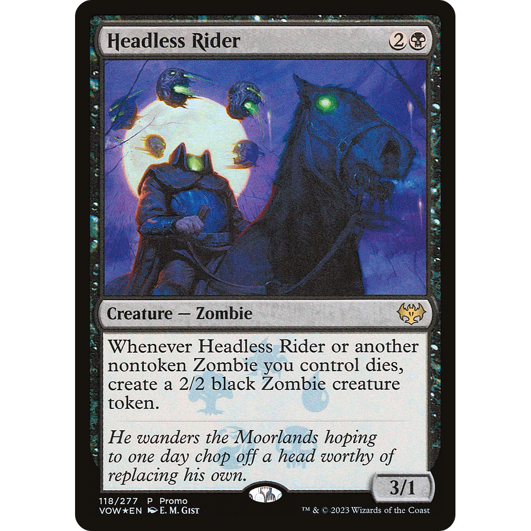 Headless Rider (MEDIA-118) - Innistrad: Crimson Vow Promos Foil