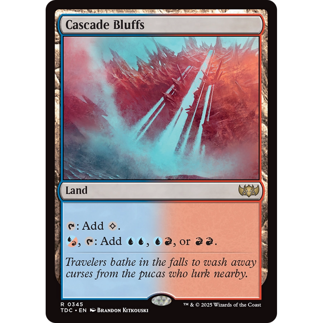 Cascade Bluffs (TDC-345) - Commander: Tarkir: Dragonstorm