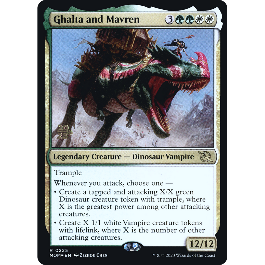 Ghalta and Mavren (PRE-225S) - March of the Machine Promos Foil