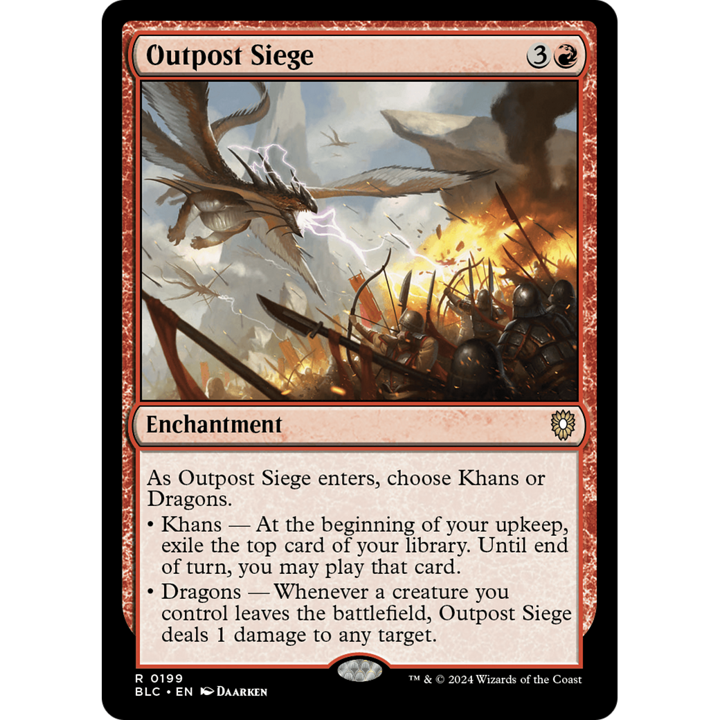 Outpost Siege (BLC-199) - Bloomburrow Commander
