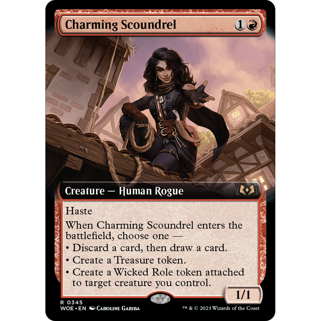 Charming Scoundrel (WOE-345) - Wilds of Eldraine: (Extended Art)