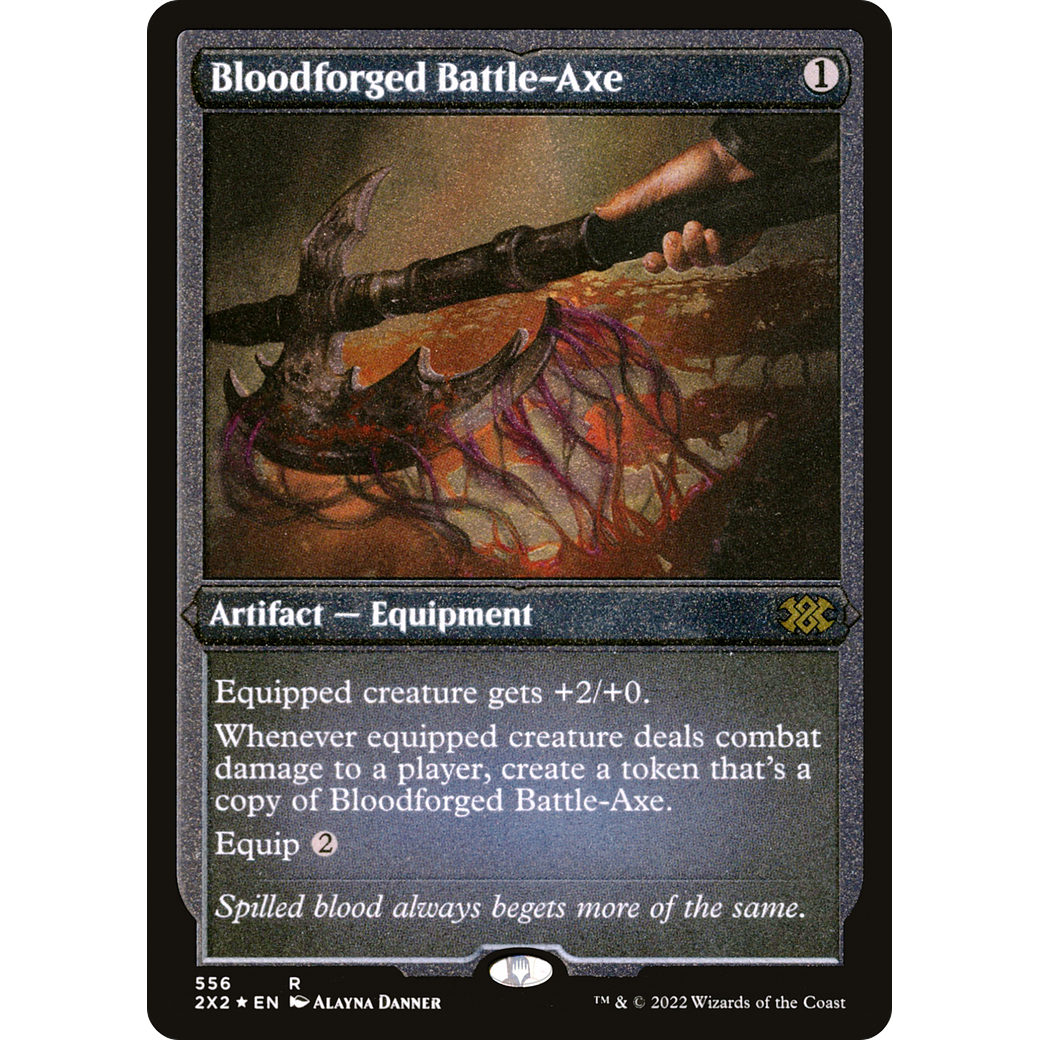 Bloodforged Battle-Axe (Foil Etched) (2X2-556) - Double Masters 2022 Foil