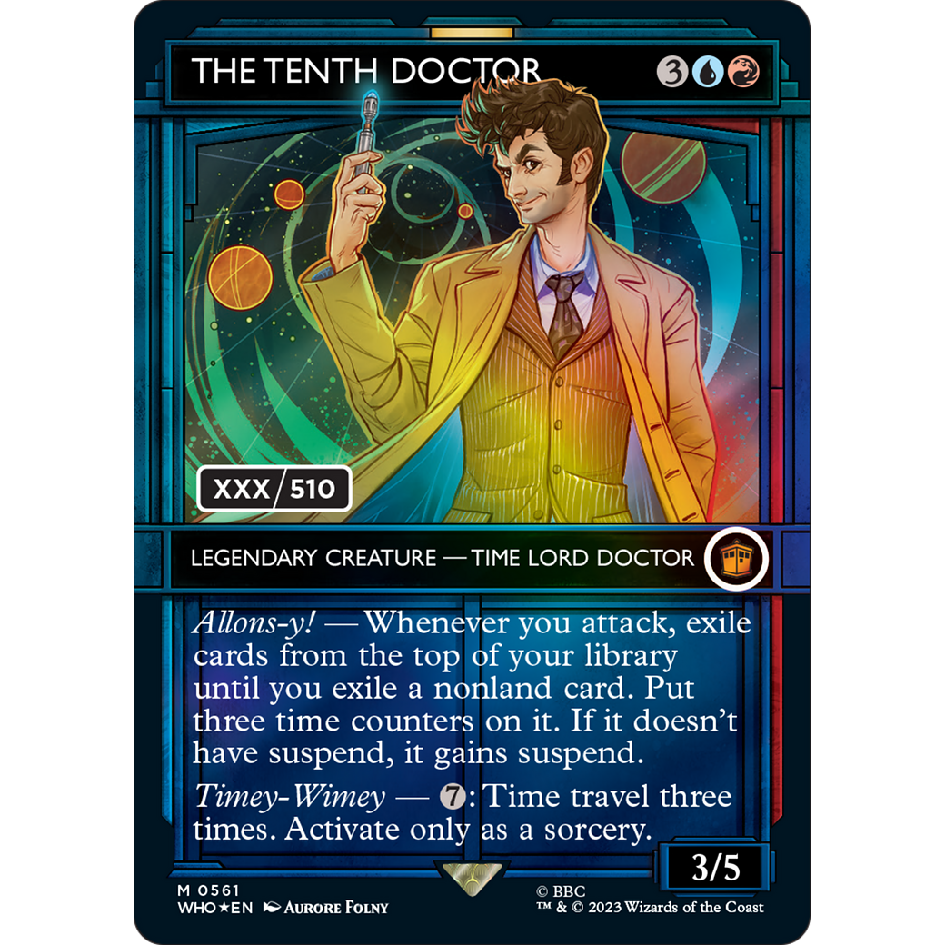The Tenth Doctor (Serial Numbered) (WHO-561) - Doctor Who: (Showcase) (Borderless) Foil