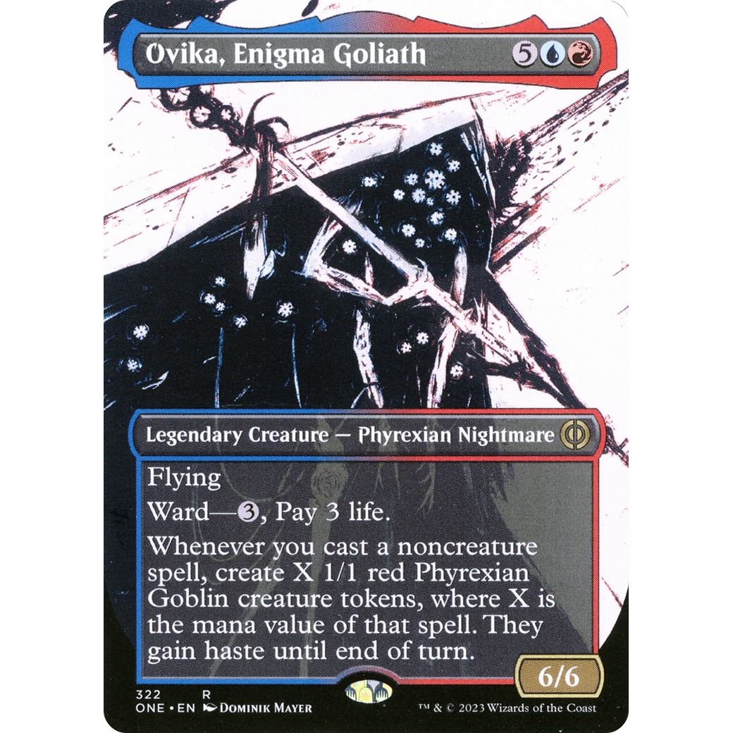 Ovika, Enigma Goliath (ONE-322) - Phyrexia: All Will Be One: (Showcase) (Borderless) Foil