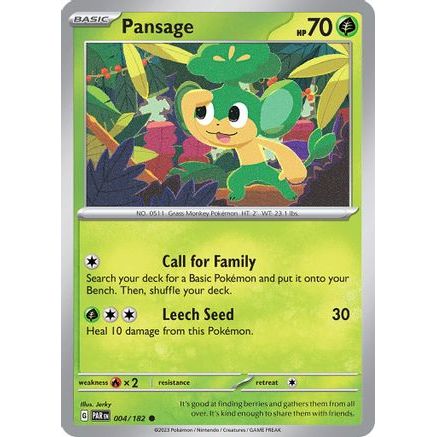Pansage 4 - SV04 Paradox Rift Reverse Holofoil