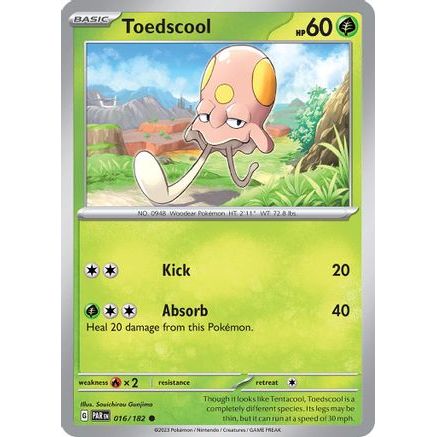 Toedscool - 016/182 16 - SV04 Paradox Rift Reverse Holofoil